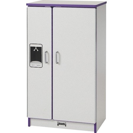 Jonti-Craft Play Kitchen Refrigerator, Purple Edge, 20inWx15inDx27inH, Gray JNT2410JCWW004